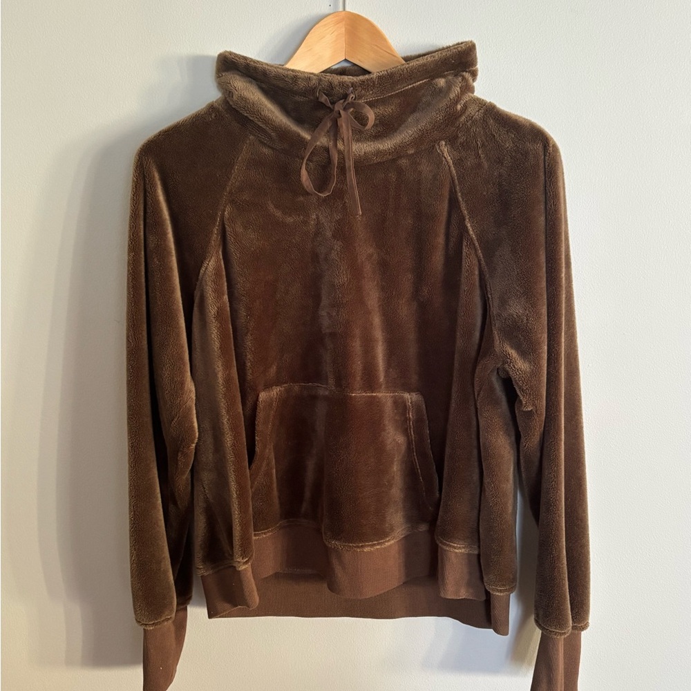 Sunday in Brooklyn Chocolate Brown Velour Hoodie